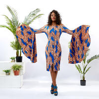 Custom Dress Supplier Women Digital Print Bodycon Dress DH078