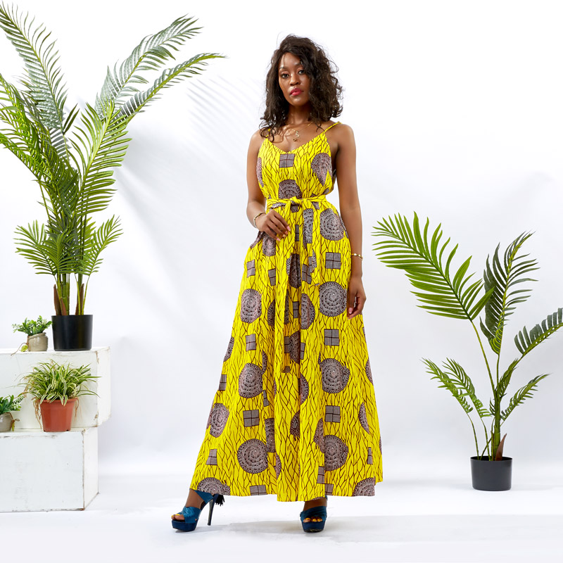 Custom apparel Supplier African Print Women Maxi Dress DH128