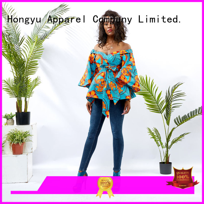 tunic custom womens shirts shoulder mall | HongYu Apparel